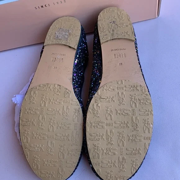 Bloch Navy sparkle ballet dress shoes size 3.5 - Picture 6 of 12